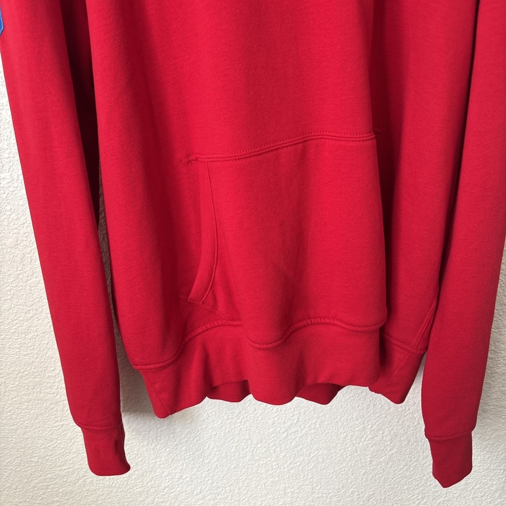 Polo Ralph Lauren Big Pony Hoodie Pullover Red Men's Size L Long Sleeve Logo - Picture 8 of 13
